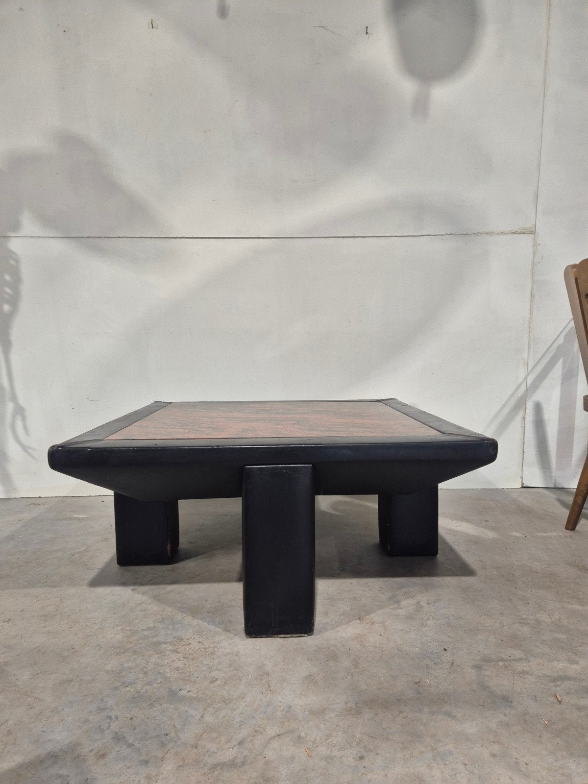 Leer en marmer postmoderne koffietafel design, Ophalen of Verzenden