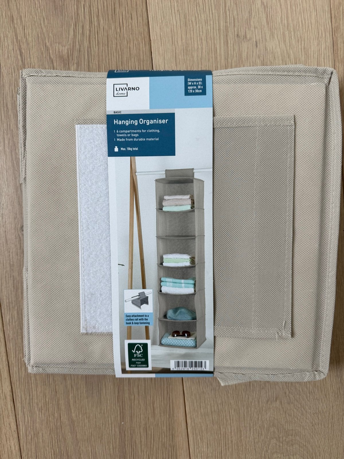 Hangende Organizer - Nieuw - beige, Huis en Inrichting, Kasten | Kledingkasten, Met plank(en), 100 tot 150 cm, Nieuw, Ophalen of Verzenden
