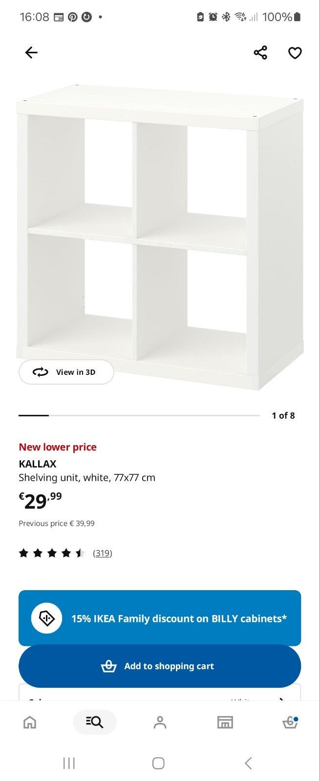IKEA KALLAX Inzet met 2 lades, wit, Ophalen, Zo goed als nieuw