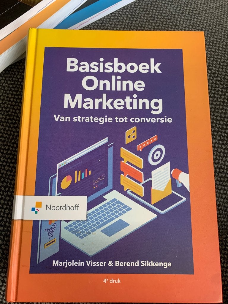 Basisboek Online Marketing - 4e druk, Boeken, E-commerce en Internet, Ophalen of Verzenden, Zo goed als nieuw, Marjolein Visser & Berend Sikkenga