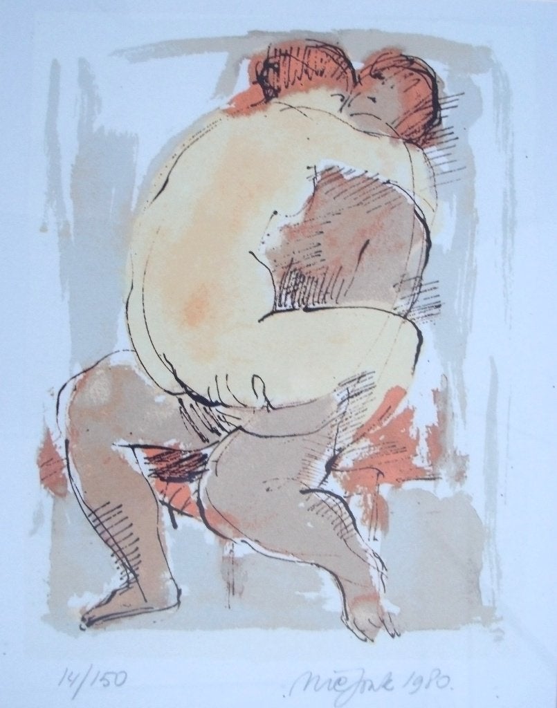 Nic Jonk (1928-1994)  - Naakten - zeefdruk nr. 14/150 - 1980, Zeefdruk, Gelimiteerde oplage, Ophalen, Personages en Fantasiefiguren