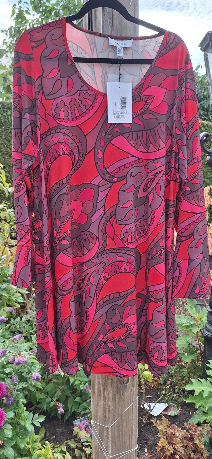 Yoek tuniek/jurk met paisley print - Maat 50/52, Yoek, Blouse of Tuniek, Nieuw, Ophalen of Verzenden
