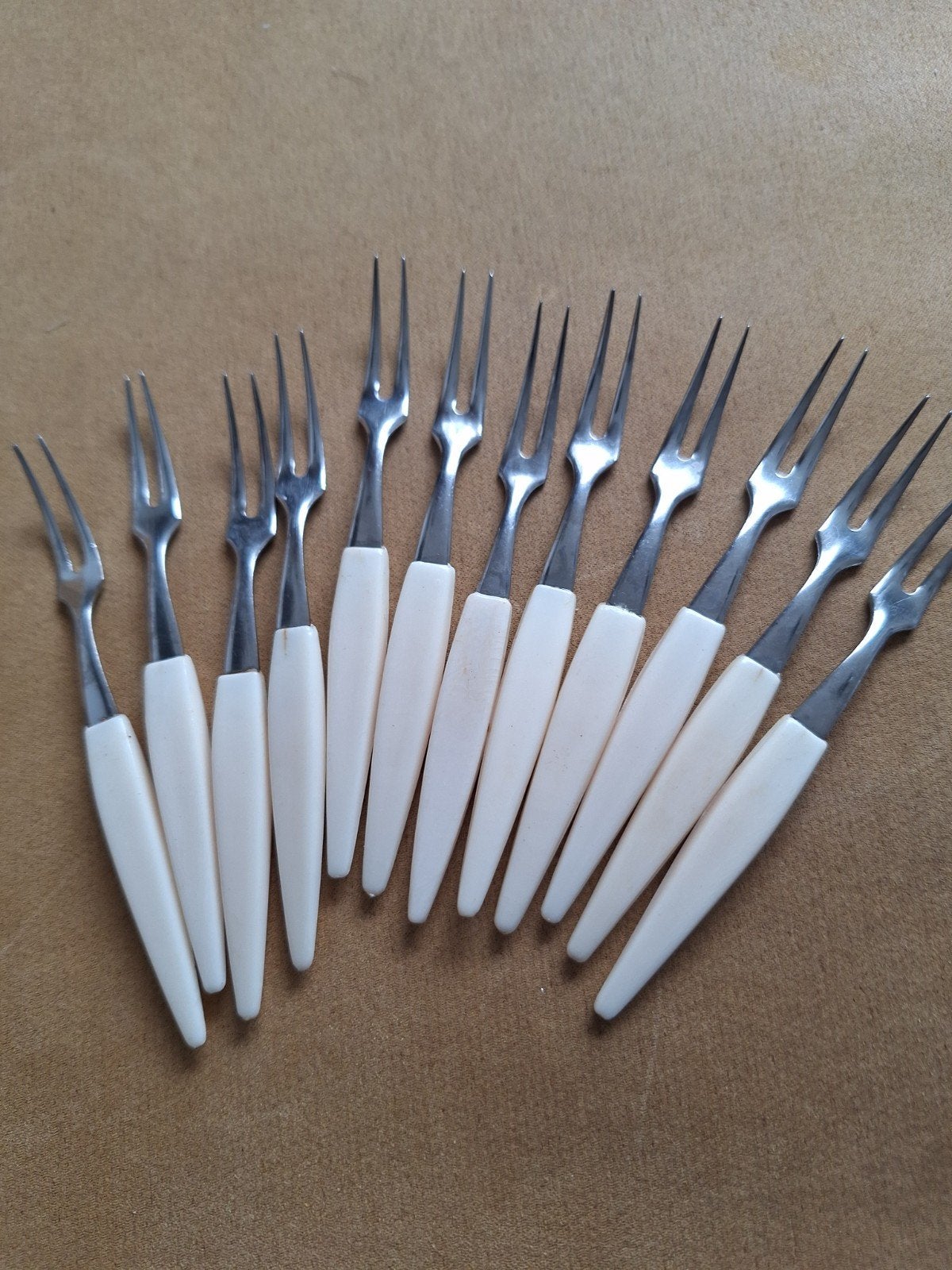 Set van 12 vintage gebaksvorkjes, Ophalen