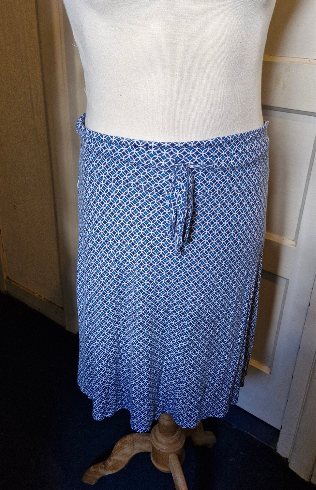 Hema rok maat M blauw/wit patroon, Maat 38/40 (M), Blauw, Ophalen of Verzenden, Gedragen