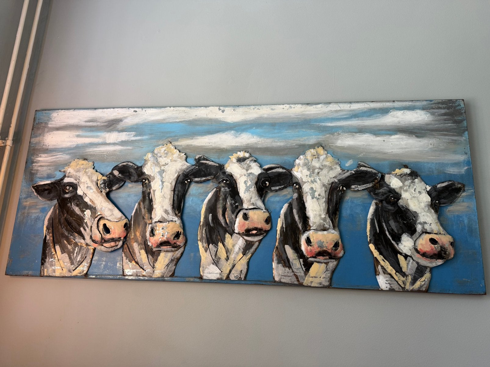 Schilderij metaal Hollandse koeien, Ophalen, Zo goed als nieuw, Schilderij