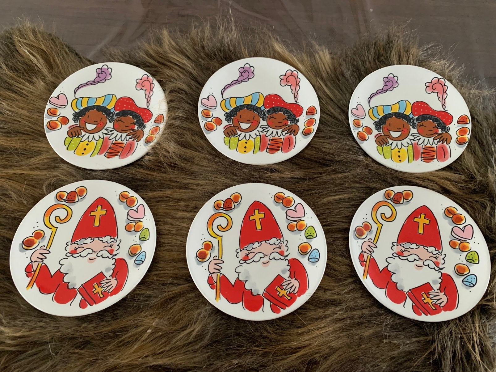 Blond sinterklaas piet bordje. Per 2 bordjes 40  euro !!!, Huis en Inrichting, Keuken | Servies, Ophalen, Blond Amsterdam, Zo goed als nieuw