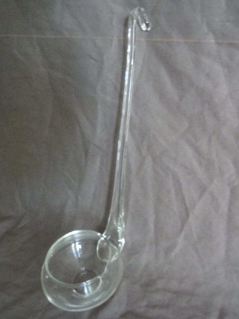 Vintage kristal lepel punch bowl sangria opscheplepel glas, Overige typen, Ophalen of Verzenden, Overige stijlen, Glas