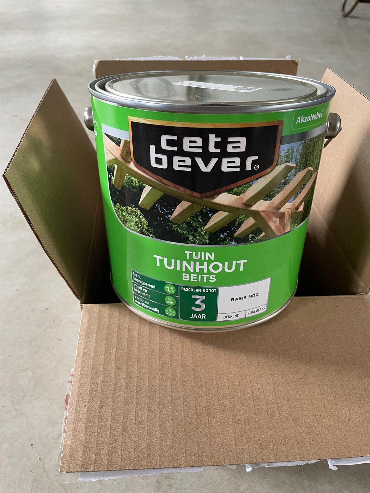 2x CetaBever Tuinhout Beits RAL 7031 Modern Grijs Nieuw!, 5 tot 10 liter, Nieuw, Beits, Ophalen of Verzenden