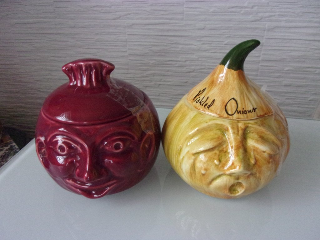 vintage mid century keramiek potten - Uien + Bieten, Verzenden
