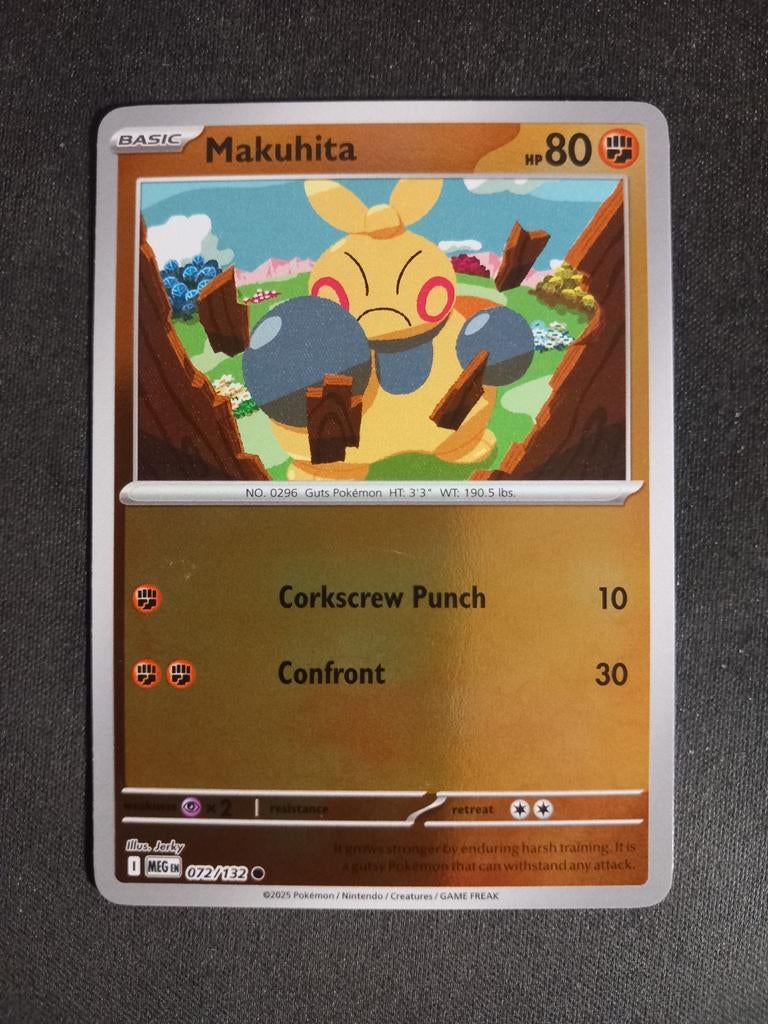 Pokemon Makuhita 072/132 Mega Evolution Reverse NM, Verzenden, Zo goed als nieuw, Losse kaart, Foil