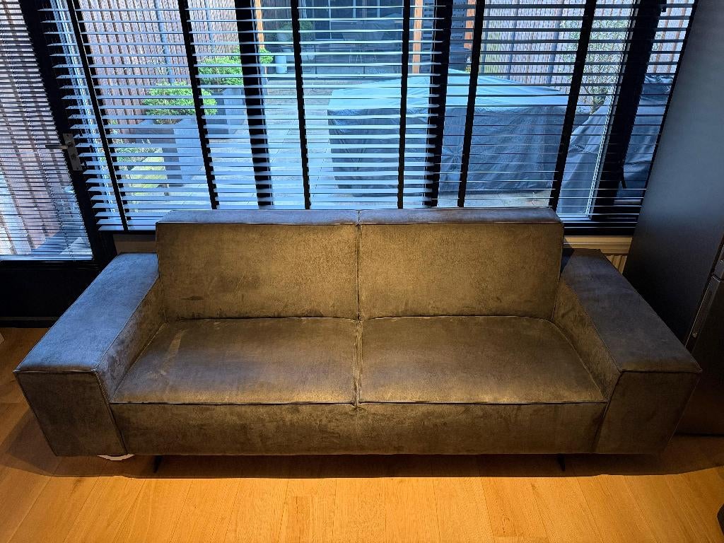 moderne comfortabele grijze 3-zits bank, Huis en Inrichting, Banken | Bankstellen, Ophalen, Driepersoons, 75 tot 100 cm, Zo goed als nieuw