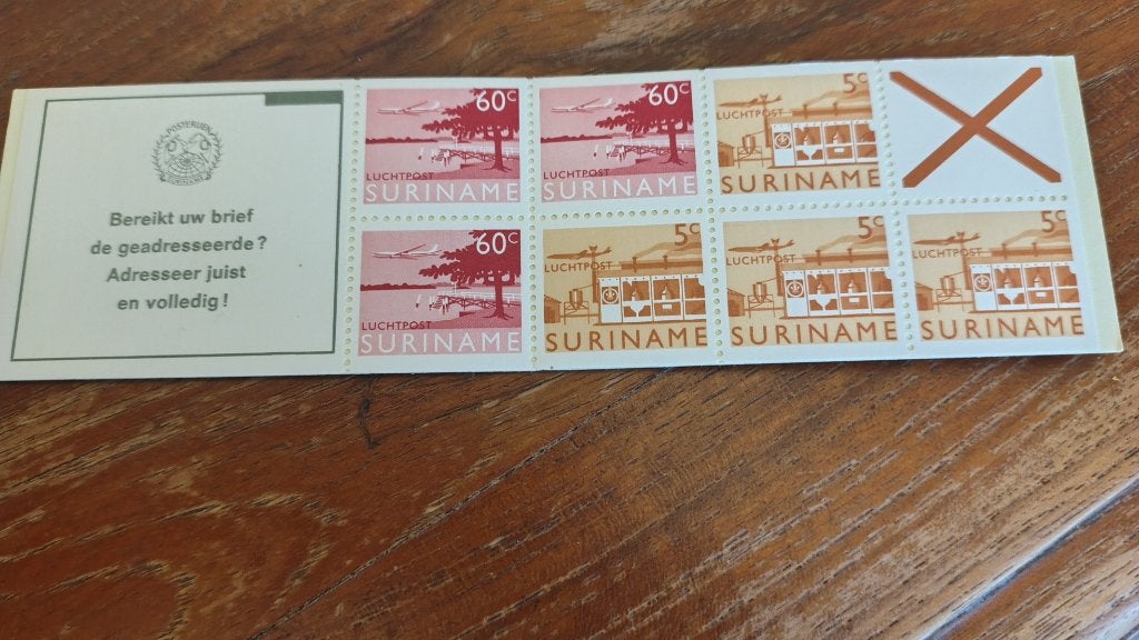 Postzegelboekje Suriname, Ophalen of Verzenden, Postfris