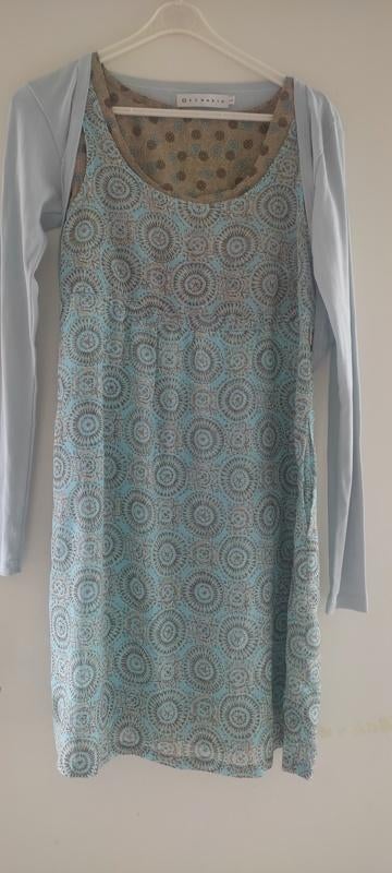 Oilily zomerjurk met bijpassende vestje, XS-S, Oilily, Zo goed als nieuw, Knielengte, Maat 36 (S)