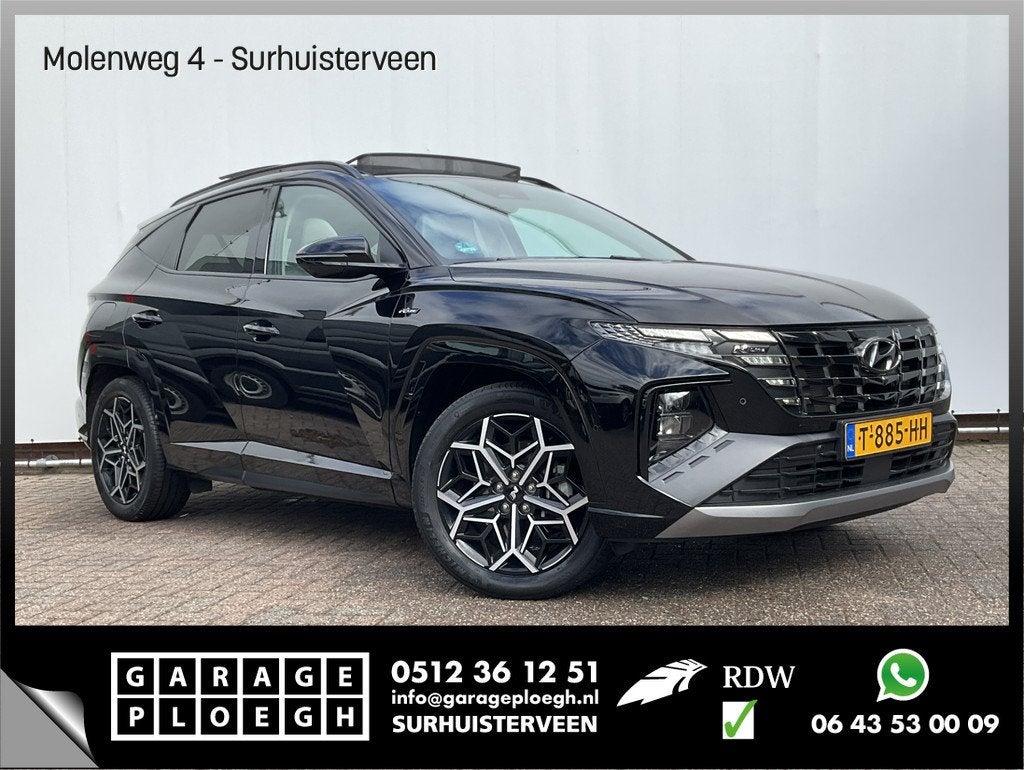 Hyundai Tucson 1.6 T-GDI PHEV 271pk Premium Sky 4WD Pano Lee, Auto's, Hyundai, 1350 kg, Gebruikt, Euro 6, 4 cilinders