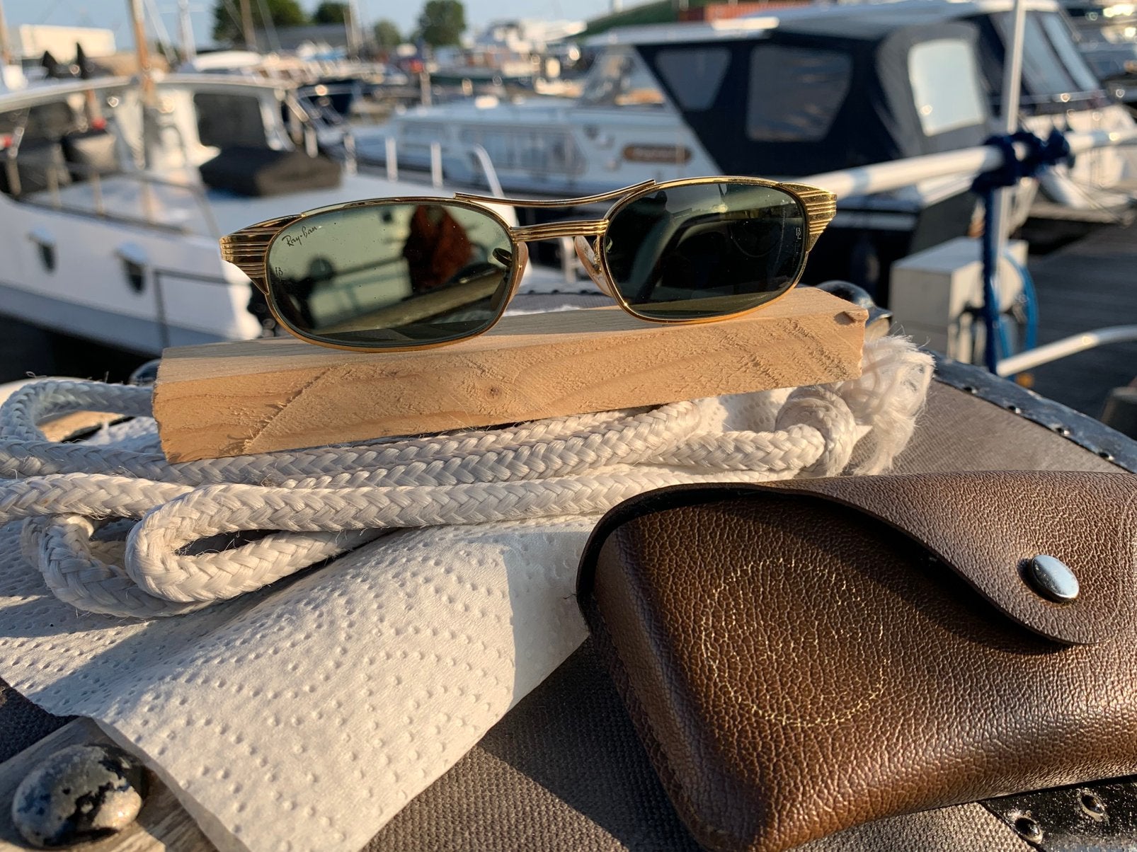 Rayban b&l signet mint 24 k verguld mint g15 groen echt glas, Zonnebril, Nieuw, Ophalen of Verzenden, Ray-Ban