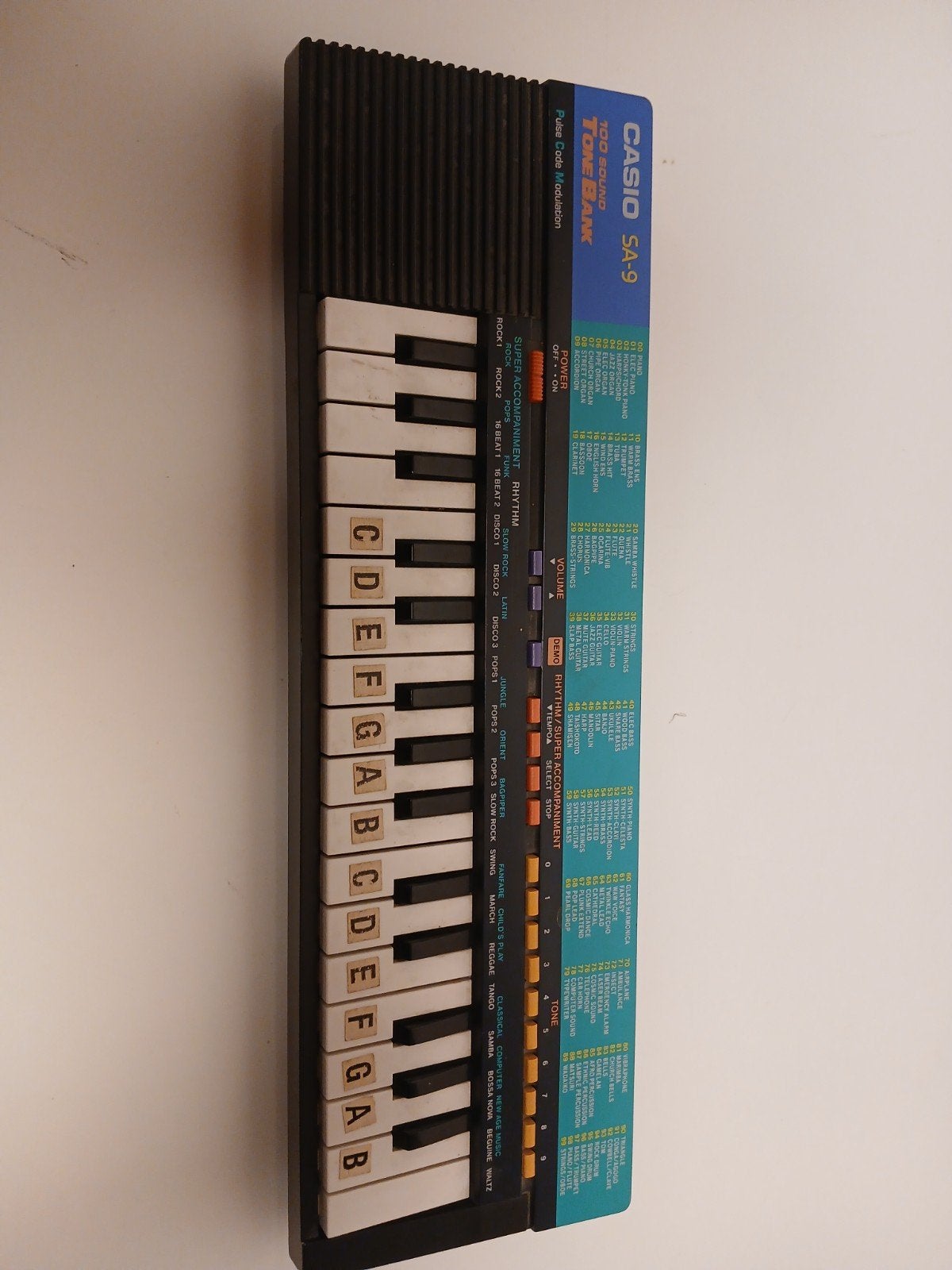 Casio SA-9 tonebank 100 sounds keyboard, Muziek en Instrumenten, Keyboards, Ophalen of Verzenden, Gebruikt, 61 toetsen, Casio