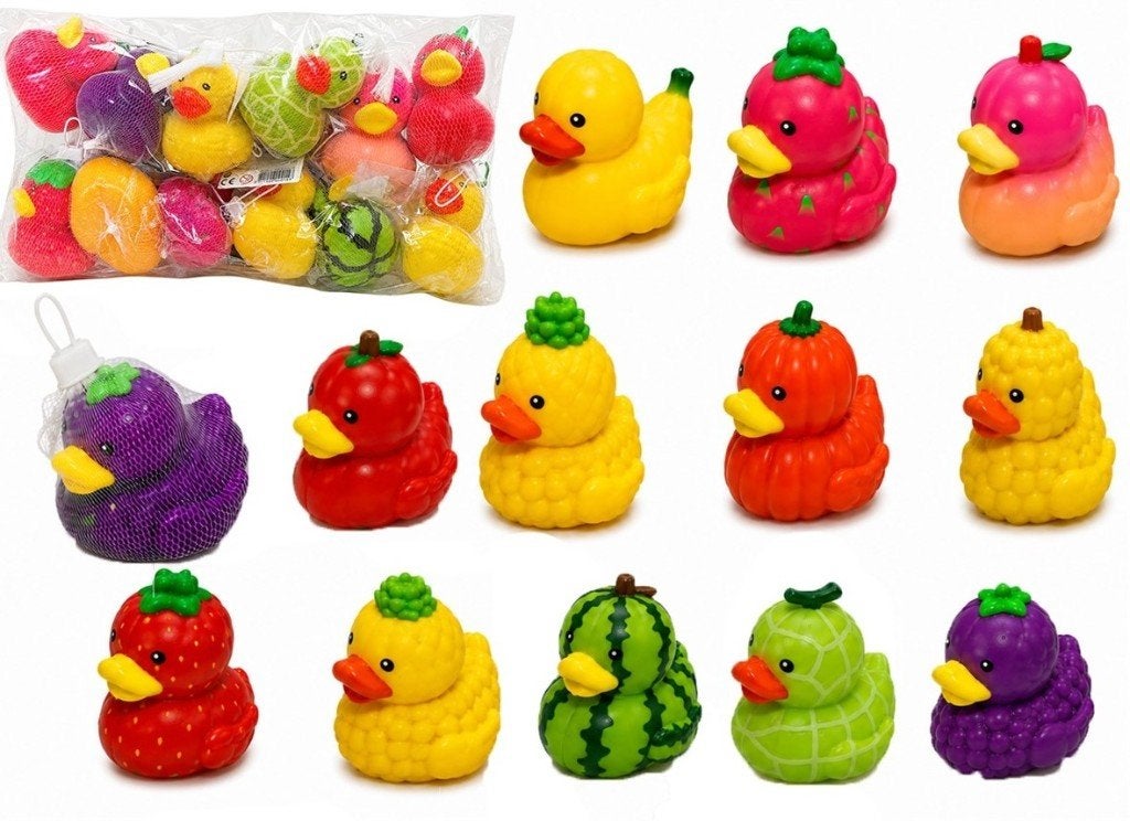 PARTIJ SQUEEZE FRUIT EEND 10cm PU SLOW RISE IN NET, ., Nieuw, Ophalen of Verzenden, .