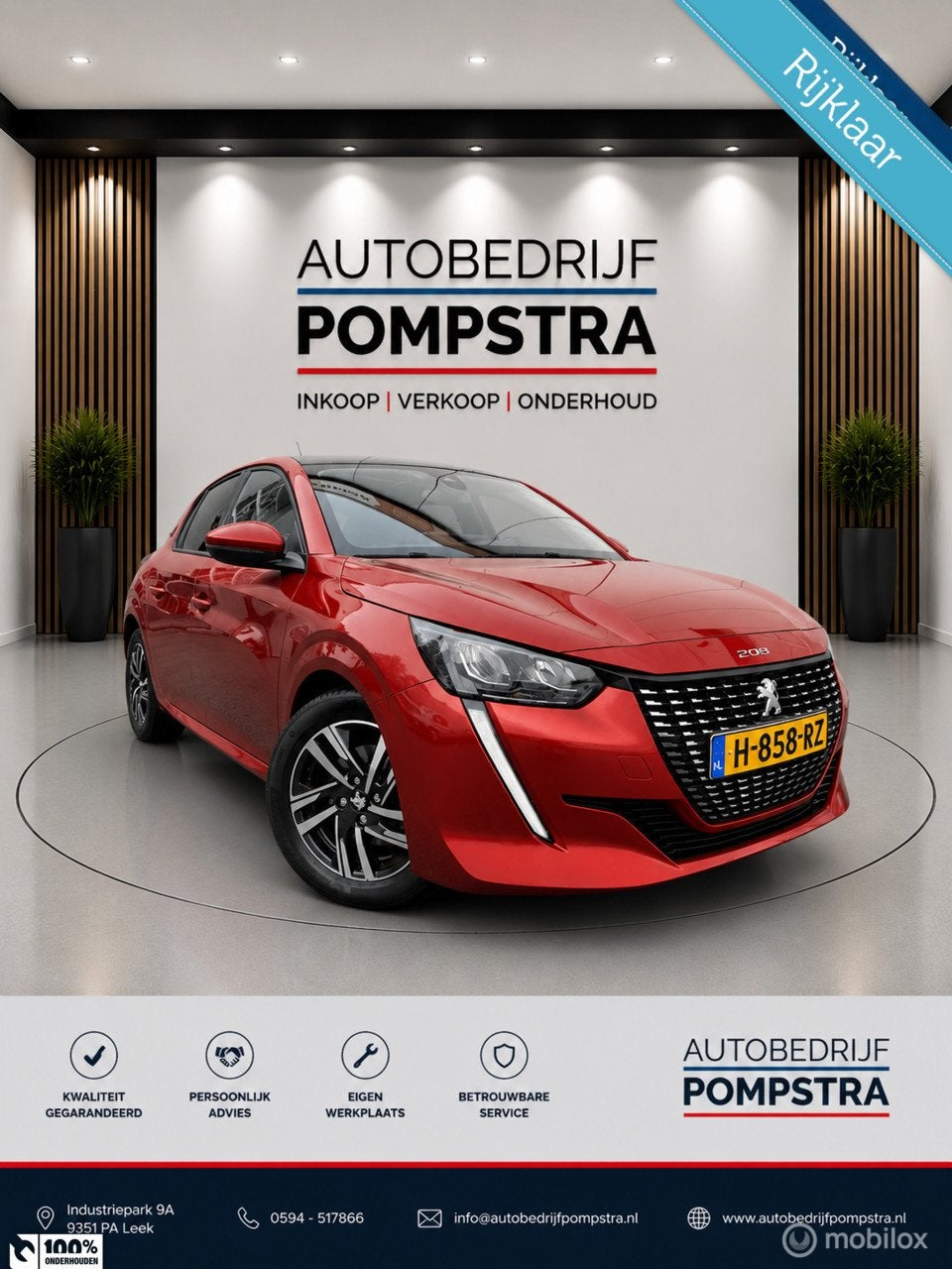 Peugeot 208 1.2 PureTech Allure NAVI/PDC/PANO DAK/TREKHAAK, 101 pk, Gebruikt, Met garantie (alle), Leder en Stof