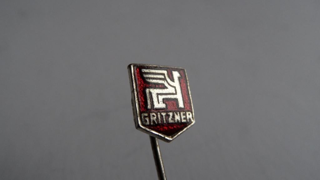 Gritzner oldtimerbromfiets speld, geëmailleerd, Verzenden, Gebruikt, Merk, Speldje of Pin