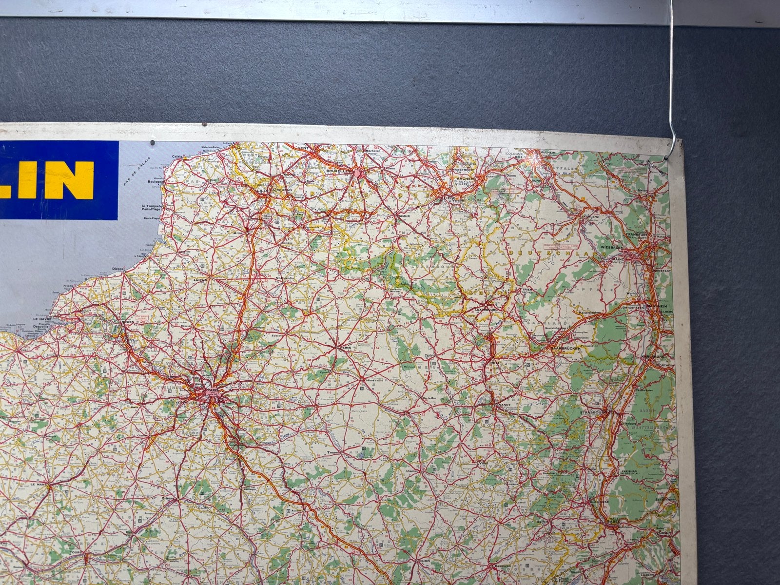 Michelin landkaart Frankrijk blik, Reclamebord, ., Ophalen of Verzenden, Zo goed als nieuw