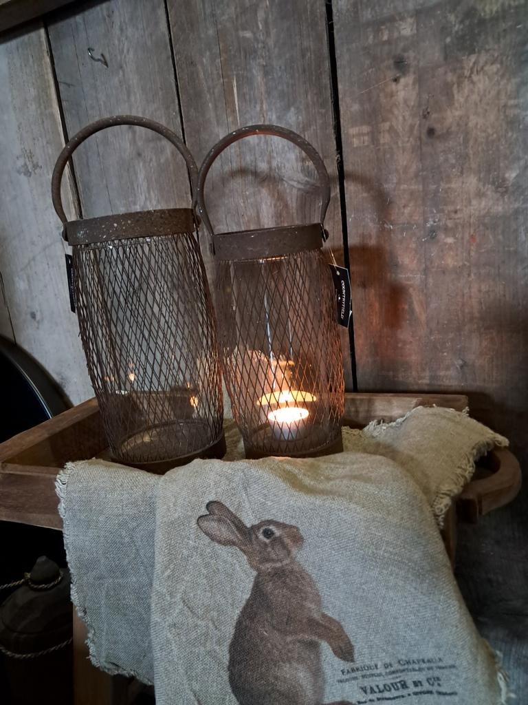 Countryfield lantaarn 
22cm €15,50
24cm €19,50, Bruin, Nieuw, Ophalen of Verzenden, Metaal