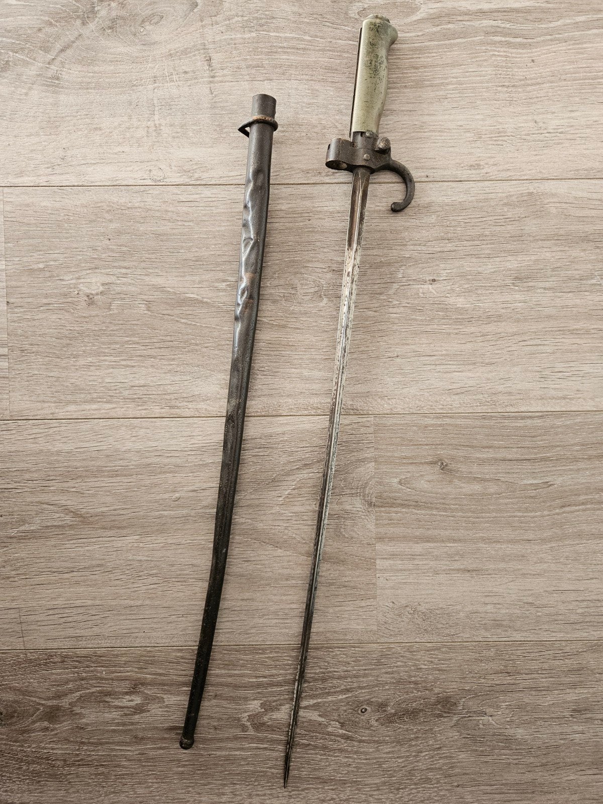 Franse Gras Bajonet WO1 - Origineel Militair Verzamelobject, Ophalen of Verzenden, Landmacht, Overige gebieden, Mes of Dolk
