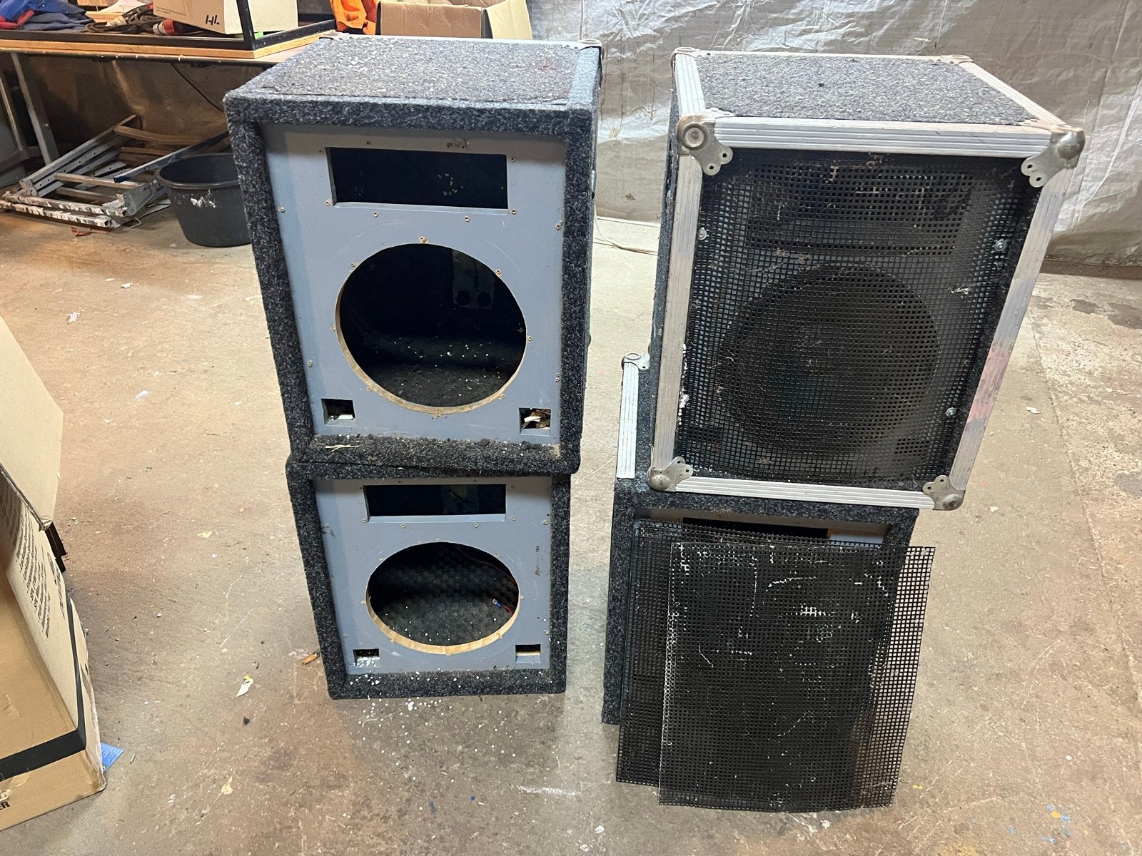 Partij luidspreker kasten en onderdelen, Audio, Tv en Foto, Luidsprekers, Gebruikt, Overige typen, Minder dan 60 watt, Ophalen