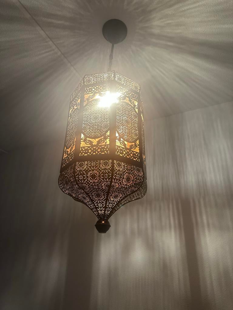 Oosterse hanglamp uit India - Merel Wonderland, Huis en Inrichting, Ophalen, Zo goed als nieuw