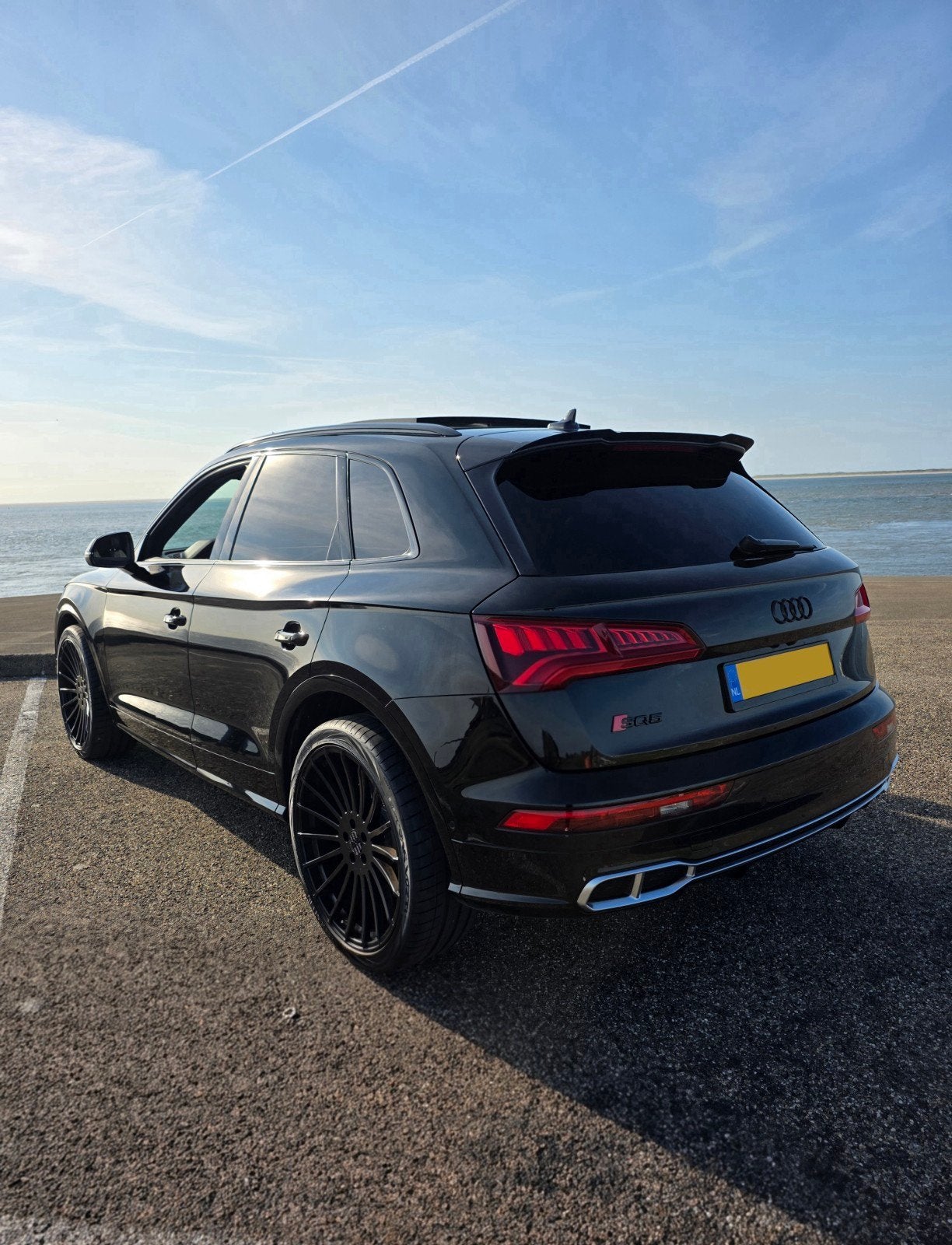 2019 Audi SQ5 3.0 TFSI |PANO|LUCHTVERING|B&O|360|MATRIX|LANE, Auto's, Audi, Automaat, 2995 cc, Zwart, Vierwielaandrijving