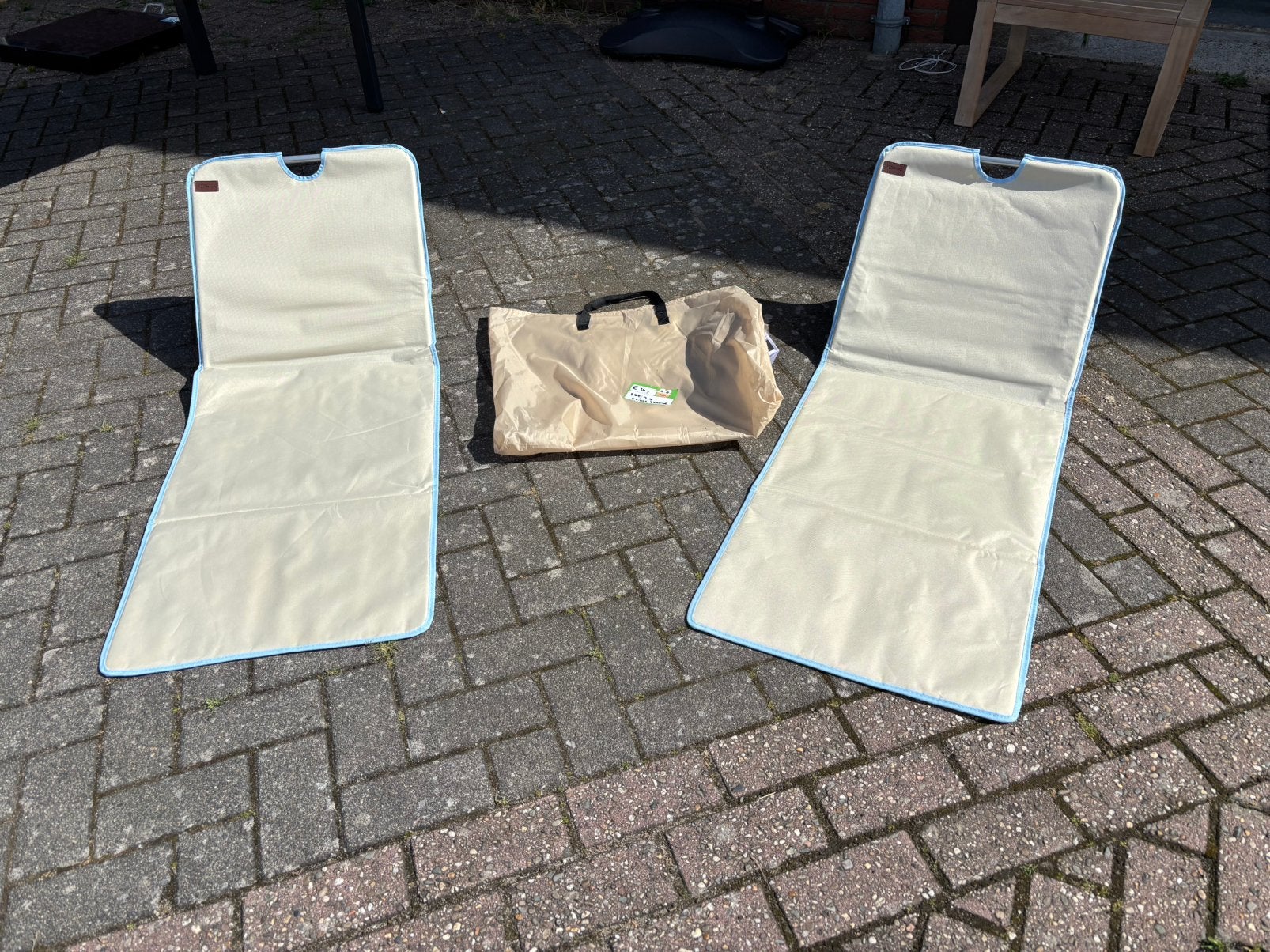 Ligbed stransstoel 2 voor 24 euro, Tuin en Terras, Ophalen, Nieuw, Nb, Nb