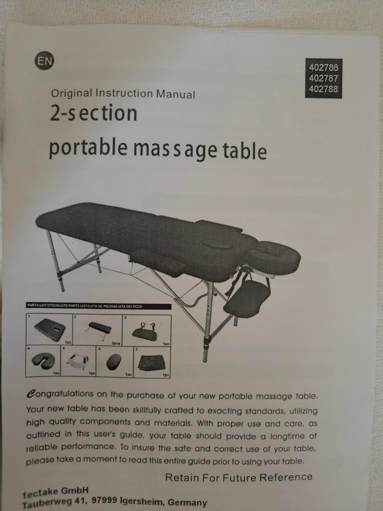 Draagbare Massagetafel - Zo goed als nieuw, Sport en Fitness, Massageproducten, Ophalen of Verzenden, Zo goed als nieuw, Massagetafel