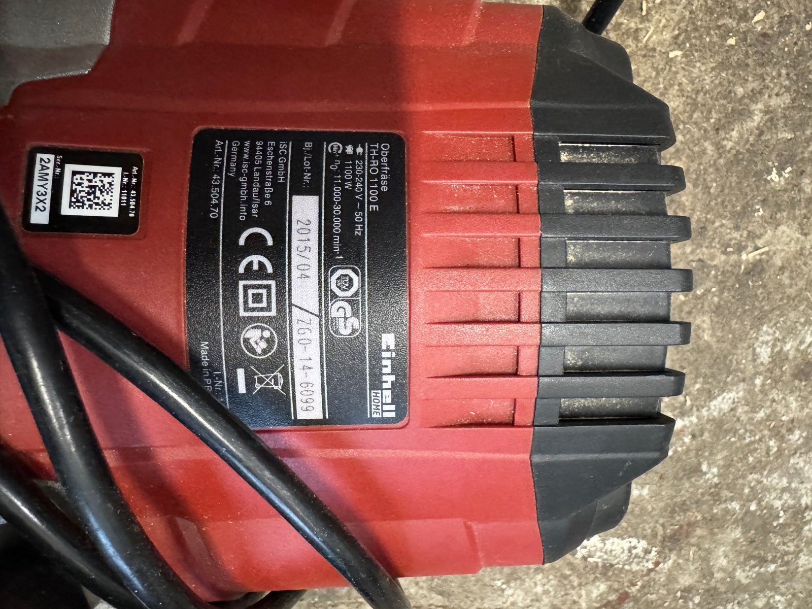 Einhell bovenfrees 1100W - Krachtig en betrouwbaar, Ophalen, Gebruikt, Elektrisch, Bovenfrees