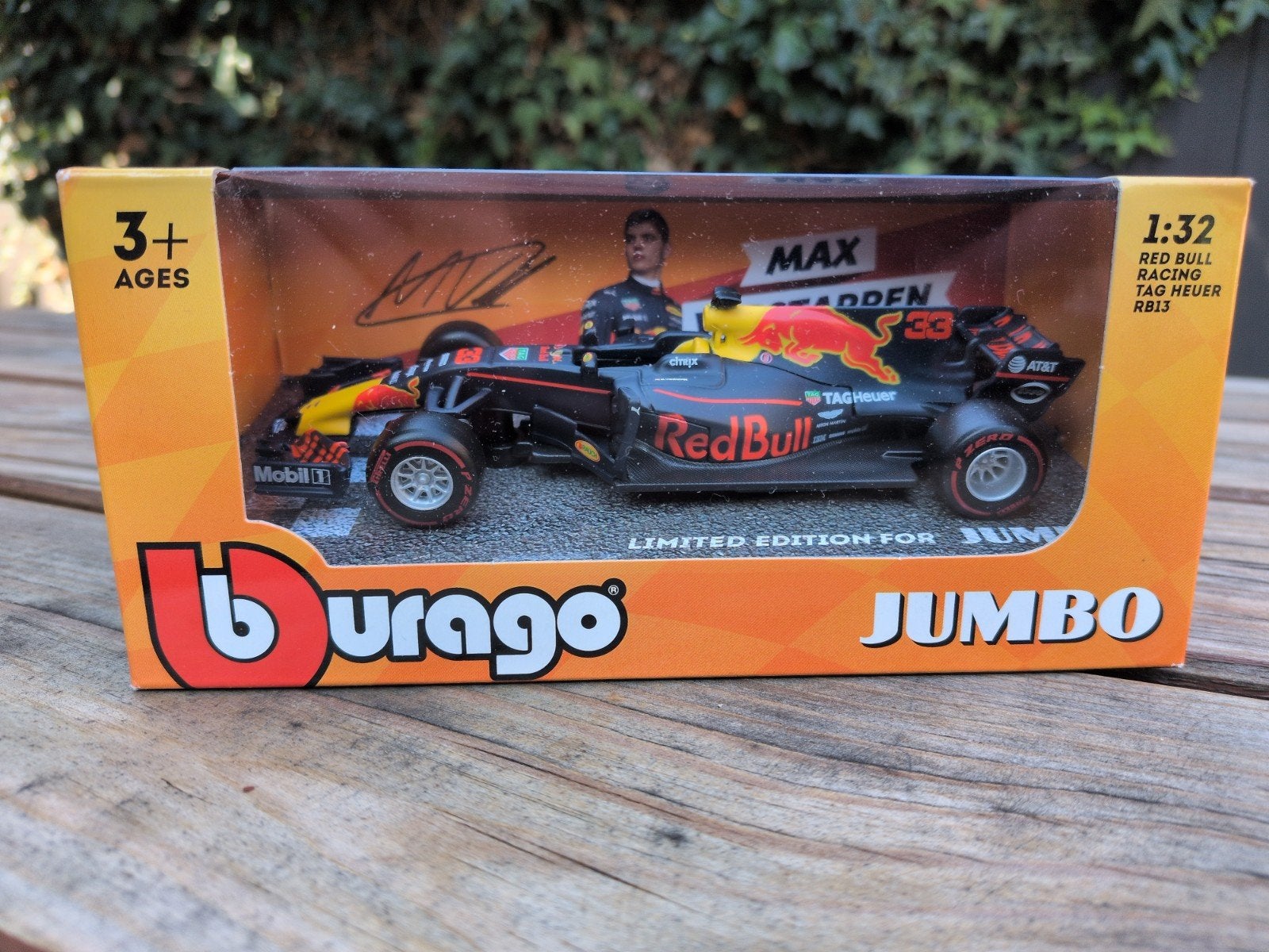 Max Verstappen - 2017 - Red Bull Racing Tag Heuer RB13 1:32, Ophalen of Verzenden, Nieuw, Auto, Bburago