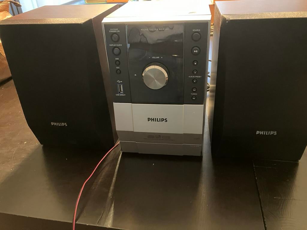 Micro hifi systeem Philips MCM204/12 zwart, Ophalen, Gebruikt, Philips, Microset