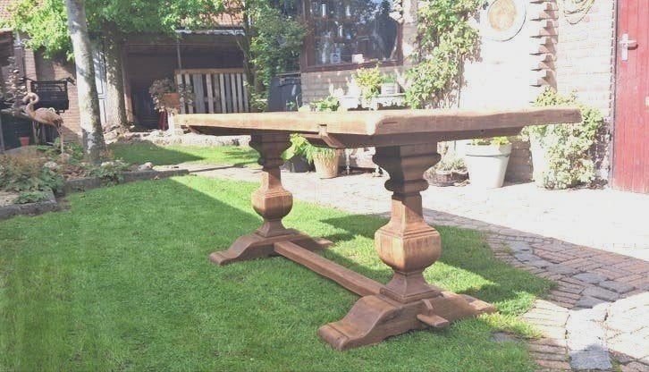 oude eiken eettafel kloostertafel 200x80 cm