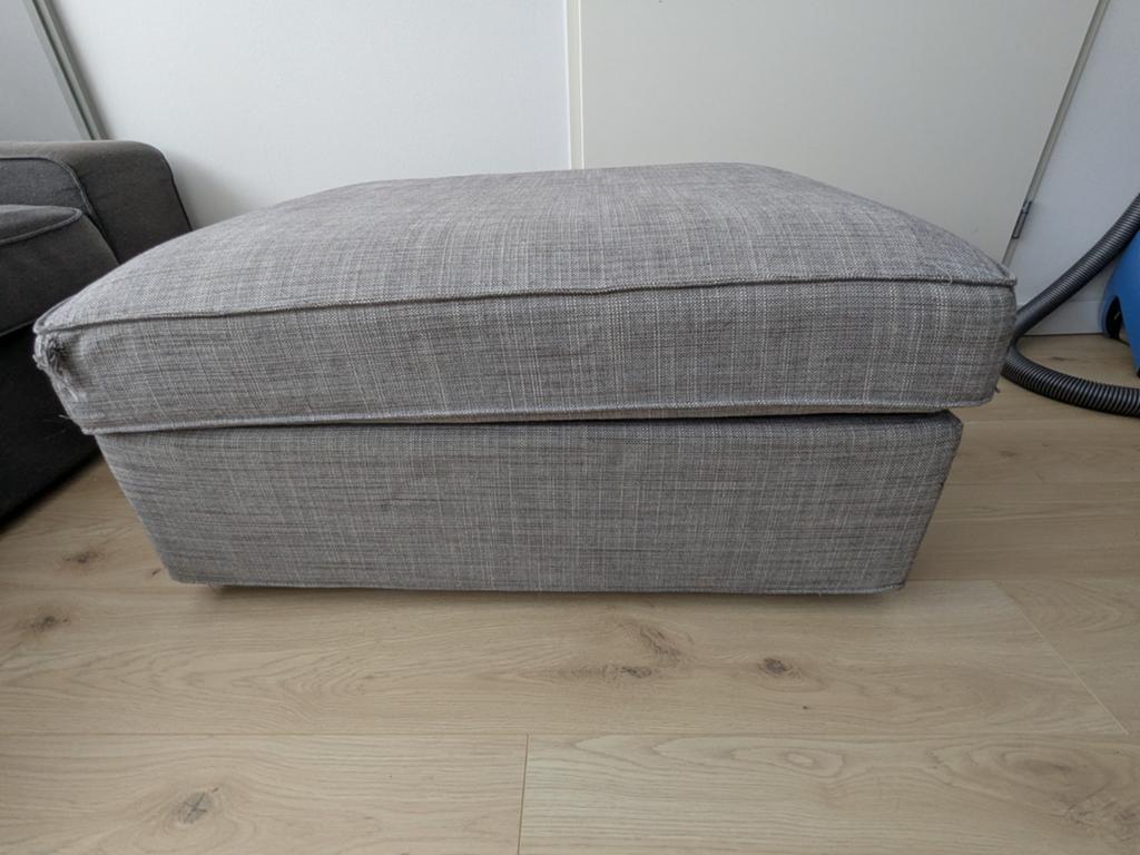 Voetenbankje met opbergruimte, Ophalen, 75 tot 100 cm, Stof, Minder dan 150 cm