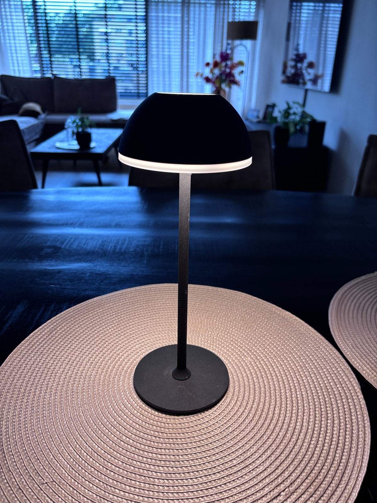 Moderne draadloze tafellamp - Zwart, oplaadbaar, Nieuw, Ophalen of Verzenden, Sfeerlamp, Zwart