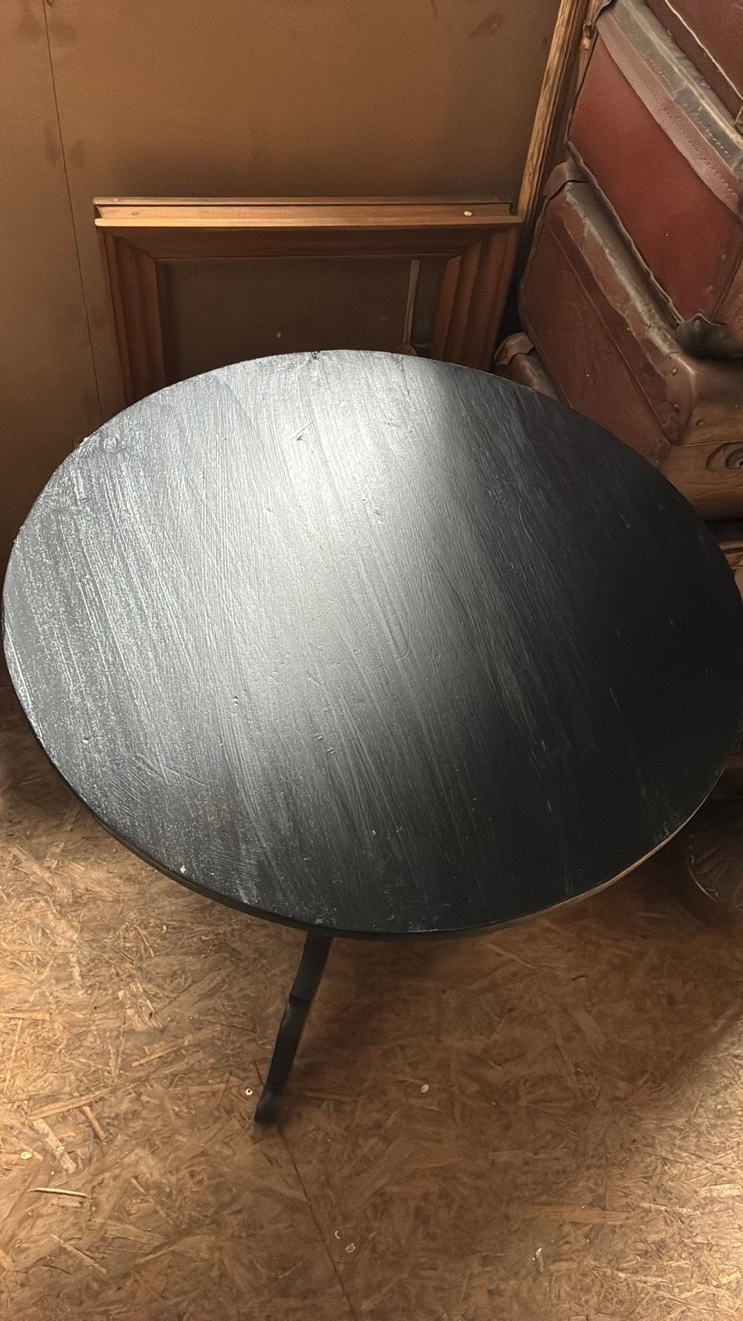 Wijntafel zwart, Ophalen, Gebruikt, Rond, 50 tot 100 cm