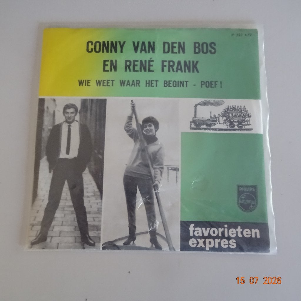 Conny Van Den Bos en René Frank – Wie Weet Waar Het Begint, Gebruikt, Verzenden, Originele persing, 7 inch
