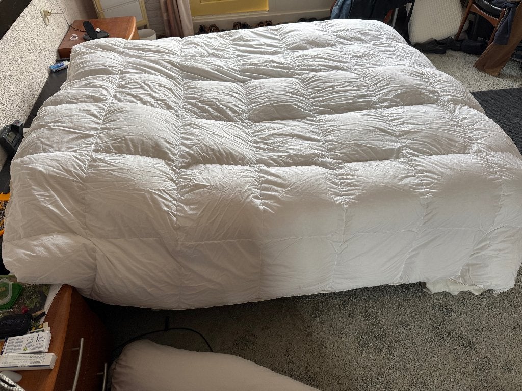 Donzen dekbed Brinkhaus Chateau 240x220, Ophalen, Tweepersoons, Dons en Veren, Wit