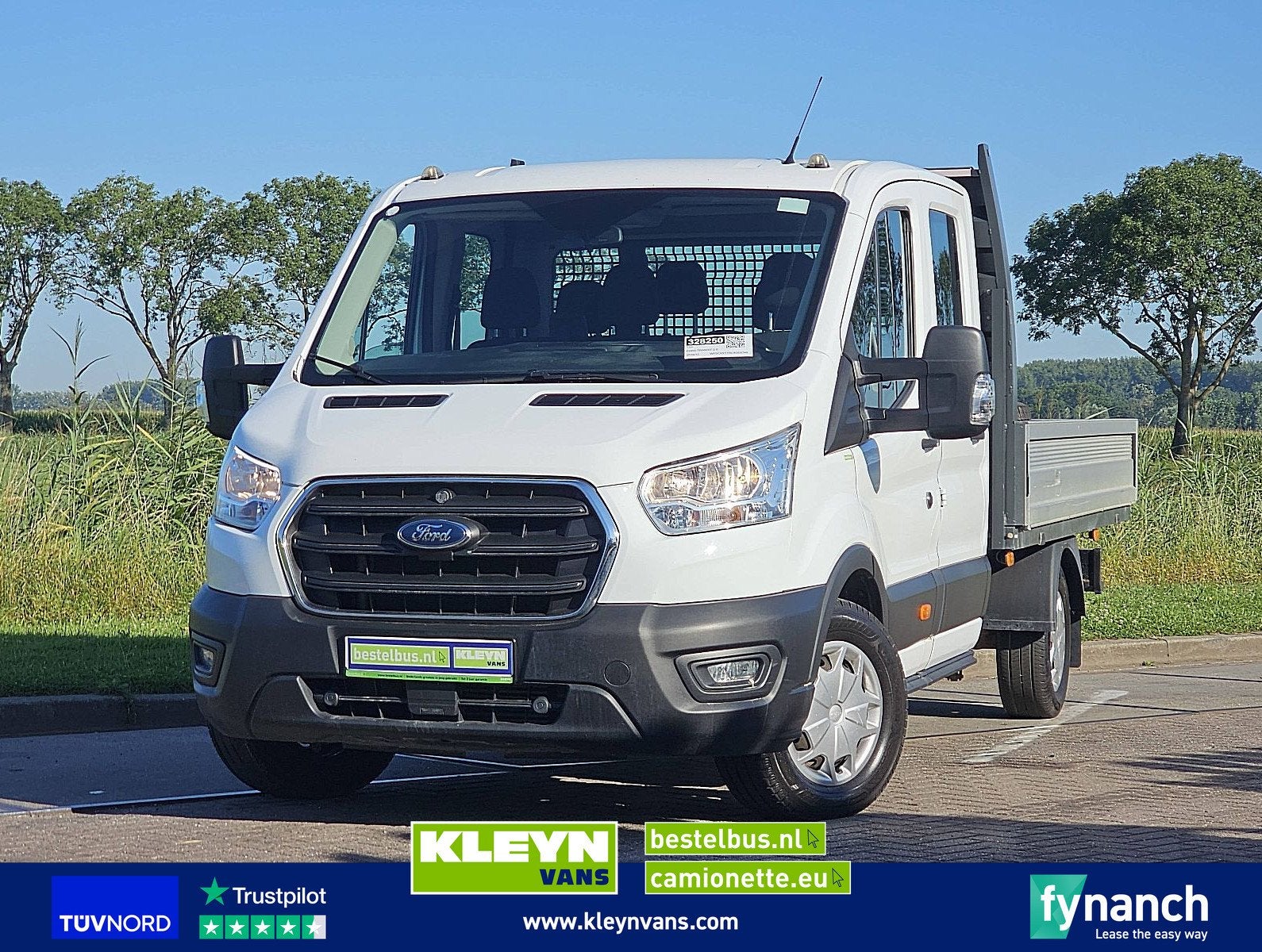 FORD TRANSIT 2.0 dub cab open laadbak, Auto's, Gebruikt, Euro 6, 129 pk, 7 stoelen