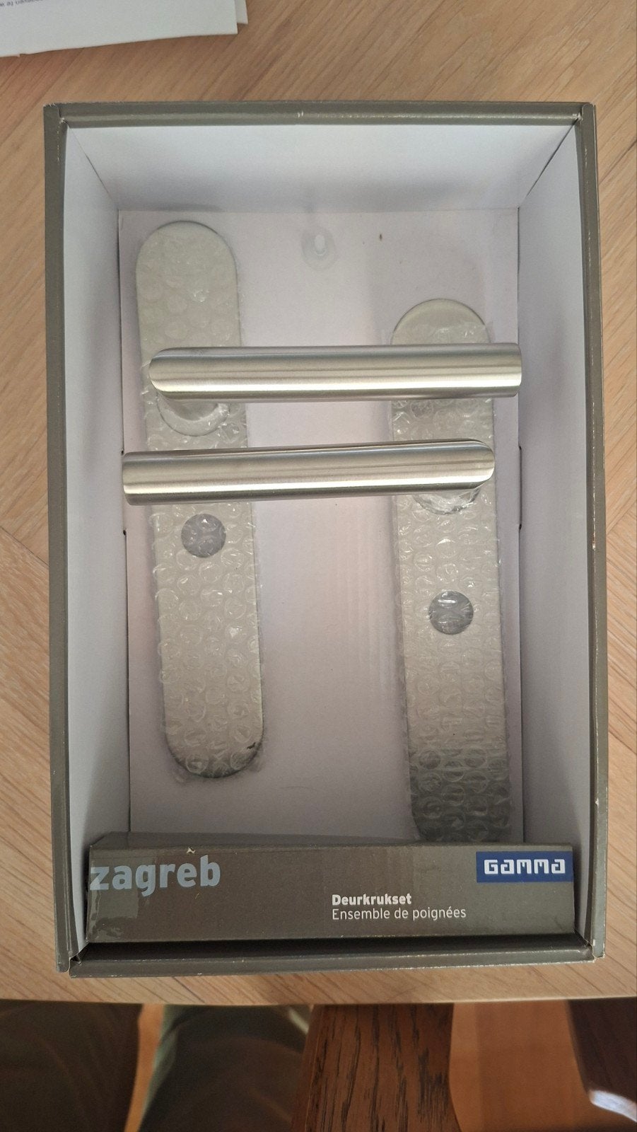 Deurkrukset Zagreb 55/8 voor badkamer/toilet, Ophalen of Verzenden, Nieuw, Rvs, Klink of Kruk