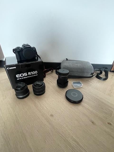 Canon R100 Kit inc lenzen, Ophalen, Canon, Compact, Zo goed als nieuw