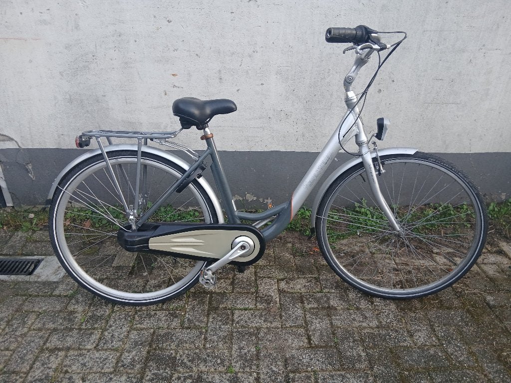 Dames stadsfiets 28 inch, Gebruikt, (Extra) lage instap, 47 tot 50 cm, Trommelrem