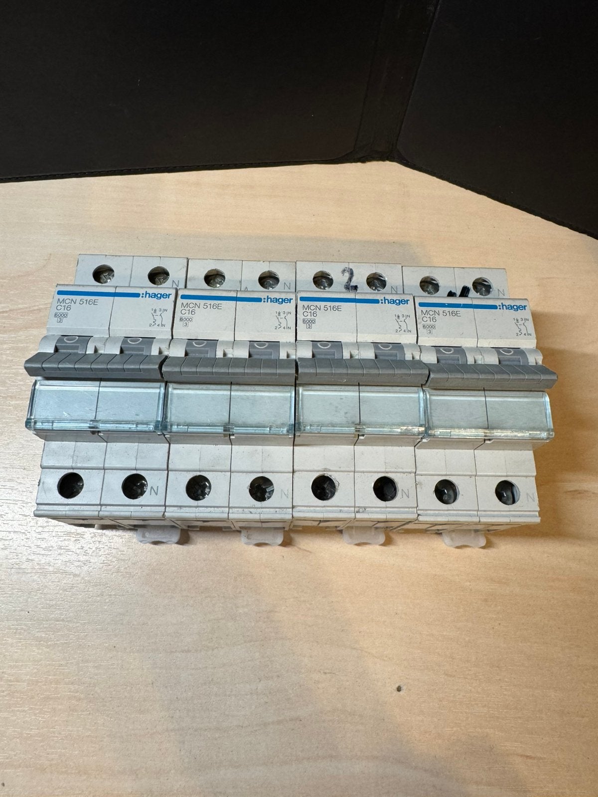 Hager C16 automaat 1P+N 230V groepenkast 4 stuks, Ophalen of Verzenden, Gebruikt