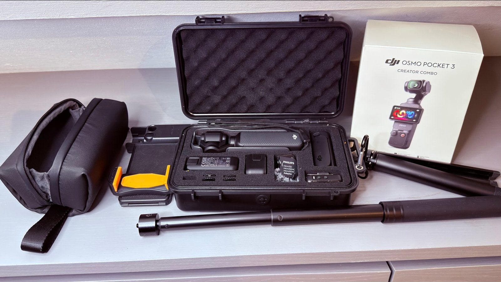 DJI Osmo Pocket 3 Creator Combo + zeer veel accessoires, Ophalen, Zo goed als nieuw, Overige merken