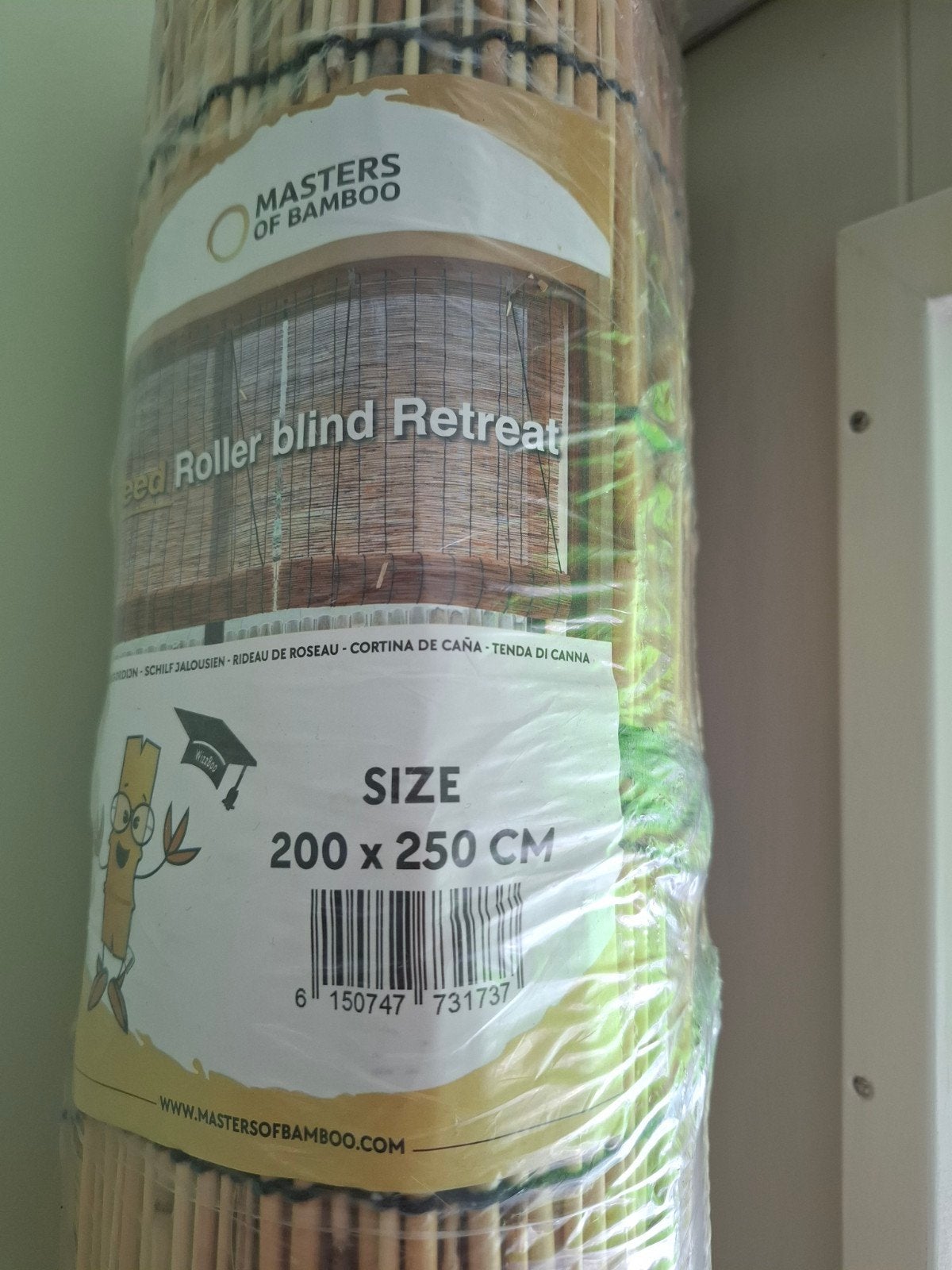 Nieuw bamboe rolgordijn - 200x250 cm, Ophalen, 200 cm of meer, Nieuw, 200 cm of meer