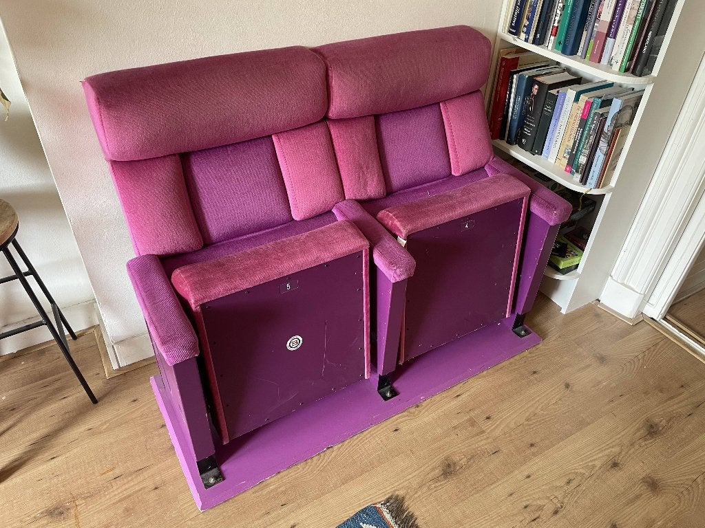 Roze bioskoopstoeltjes, Gebruikt, Minder dan 75 cm, Tweepersoons, Minder dan 150 cm