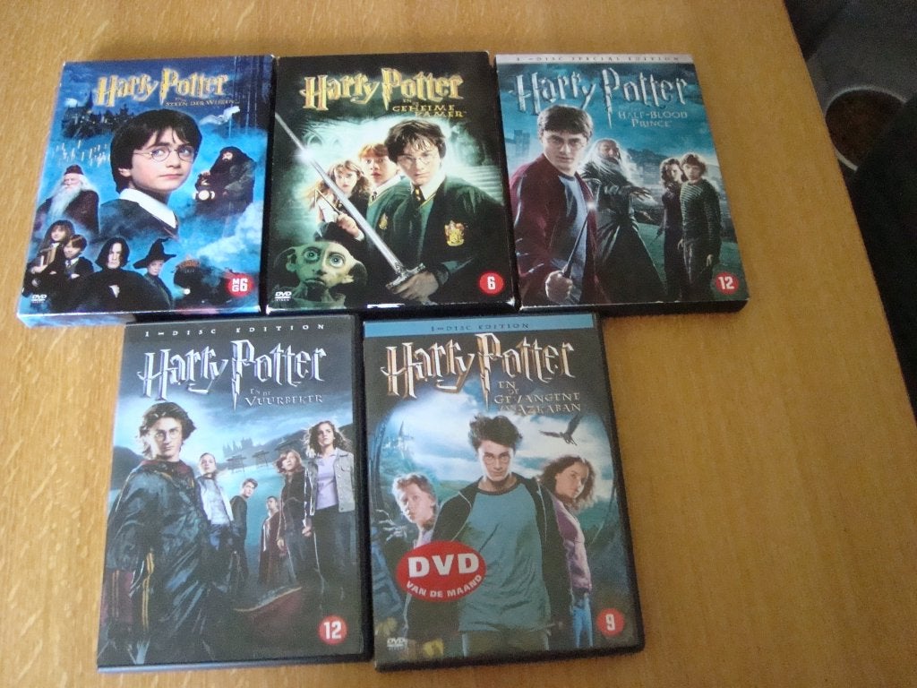 Harry potter dvd s 5 stuks, Alle leeftijden, Ophalen of Verzenden, Zo goed als nieuw, Overige genres