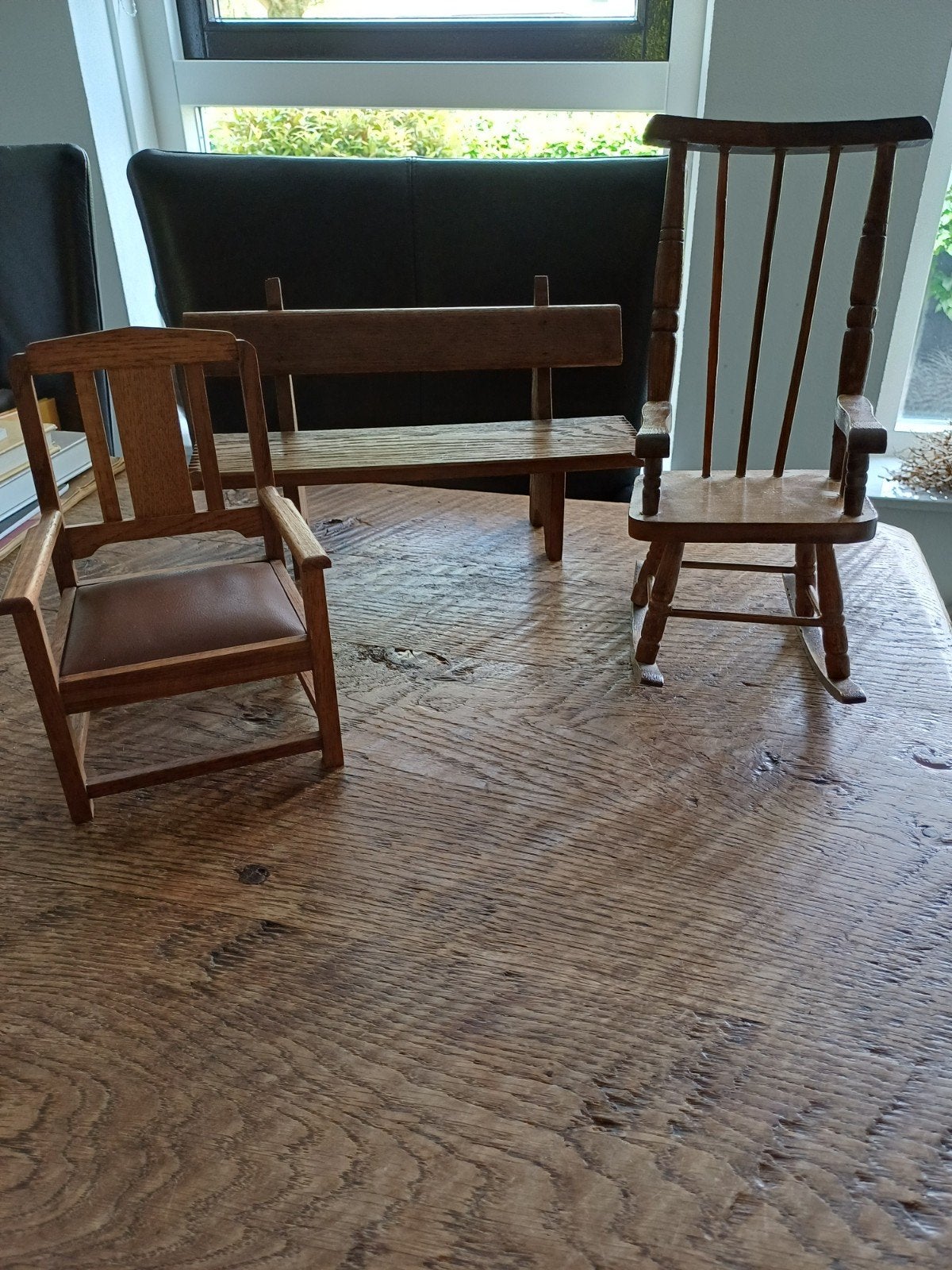Poppenstoeltjes 3 stuks van hout, Ophalen of Verzenden